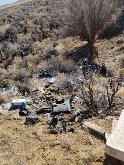 Pipeline Bend illegal dump site before reclamation.