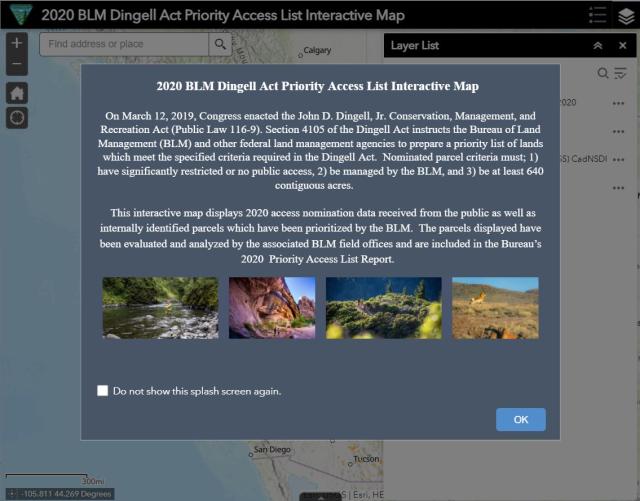 active link for the 2020 Dingell Act Priority access list