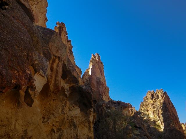 Stone outcroppings pointing to the sky.