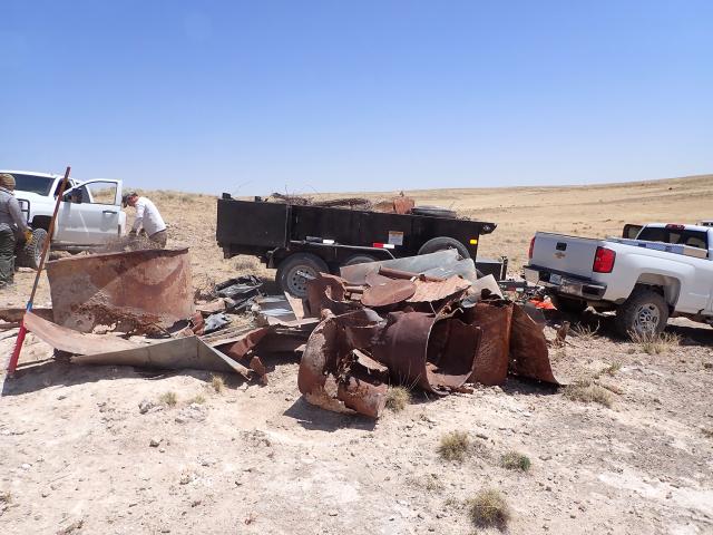 Some metal waste removed from the sinkhole.