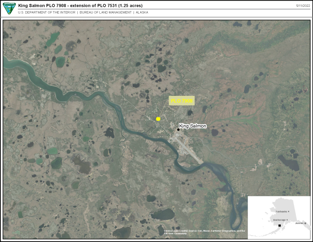 Map depicting location of PLO 7908 near King Salmon