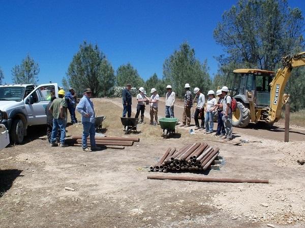 Slibsager and his crew breaking ground on the Williams Hill Campground with a crew from American Conservation Experience.