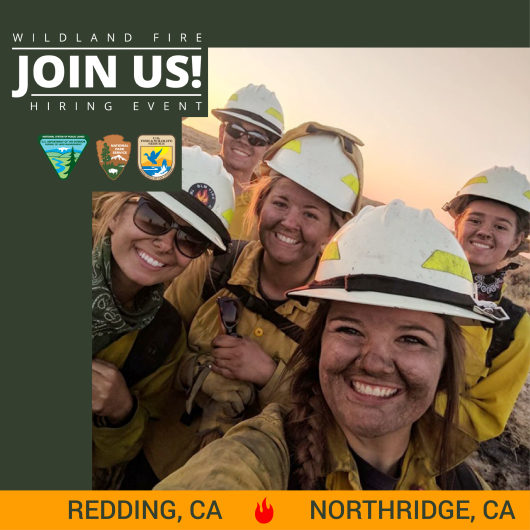 People in hard hats and yellow uniforms smiling. 