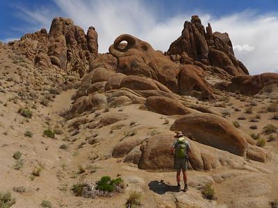 Hiker at Alabama Hills