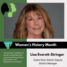 Featured Women's History Month infographic of Lisa Everett-Stringer. 