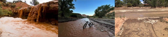 Three flooded landscapes in Utah.