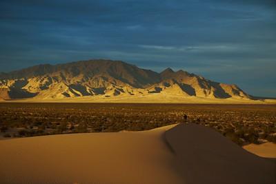 A mountainous sand dune.
