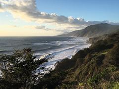 An image of the King Range coast of California.