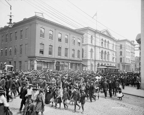 Emancipation Day is celebrated in 1905 in Richmond, Va., the onetime capital of the Confederacy.