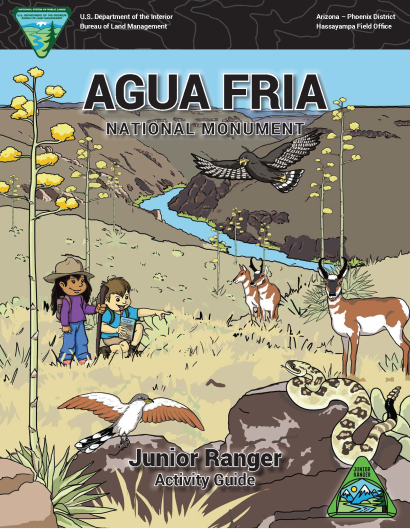 Cover page of Agua Fria National Monument Junior Ranger Activity Guide