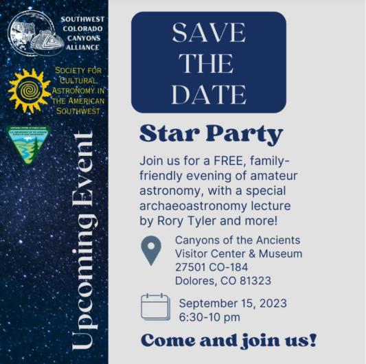 Star Party at Canyons of the Ancients on September 15, 2023.