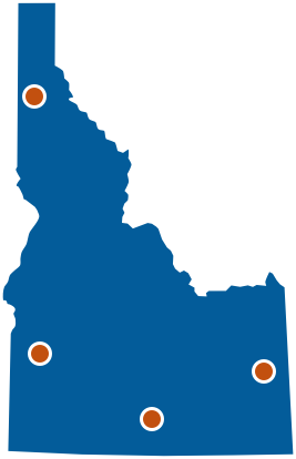 Basic drawing of office locations in the idaho state office