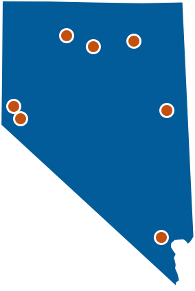 Basic drawing of office locations in the Nevada state office