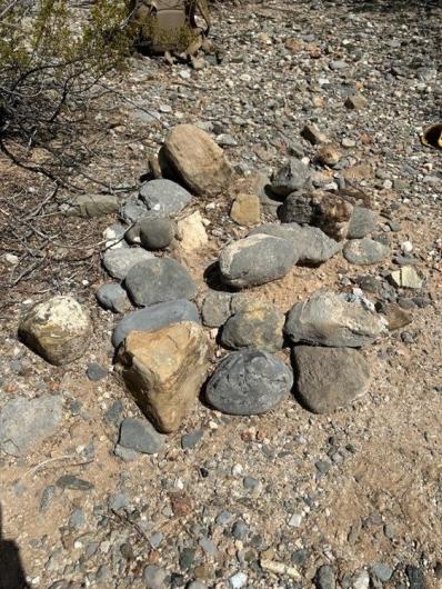 Stone rocks organized in a mound