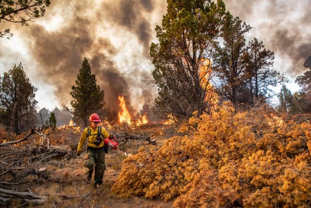 Prescribe fire being conducted in the Owyhee mountains 