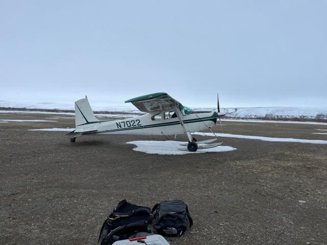 Our ride back to Galbraith Lake after being weathered in at Umiat for two days: a Cessna 180.