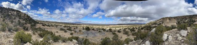 A view of the El Malpais Nature Trail and visitor center.