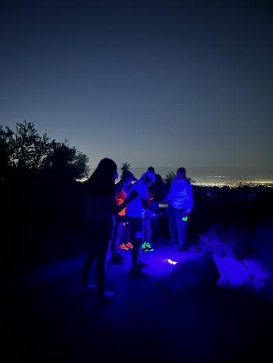 Attendees looking for scorpions at the Santa Rosa and San Jacinto Mountains National Monument Visitor Center