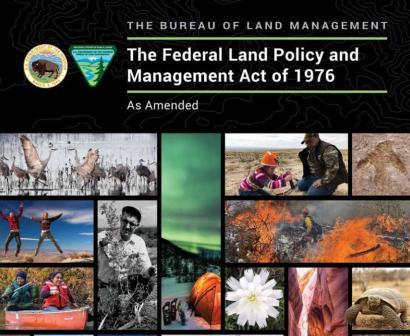Photo montage from the cover of the booklet Federal Land Policy and Management Act 