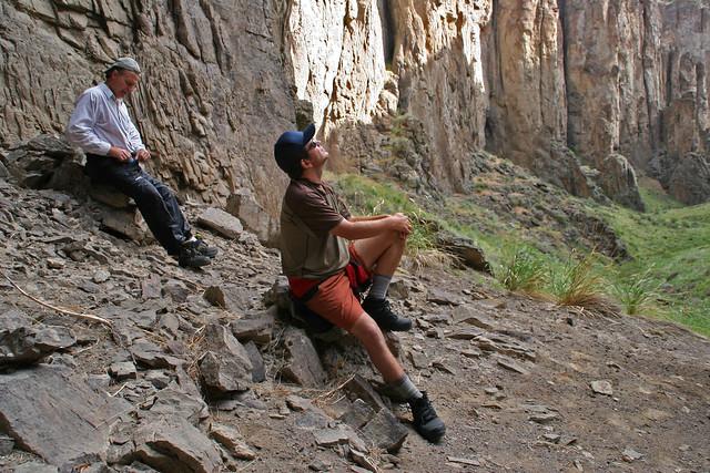 People enjoying Sheep Creek in a gorge