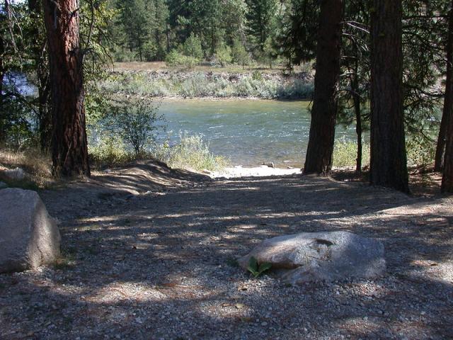 Beach next to the Payette River.