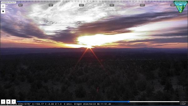 Sunrise on new fire camera