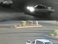 Security footage of a vehicle.