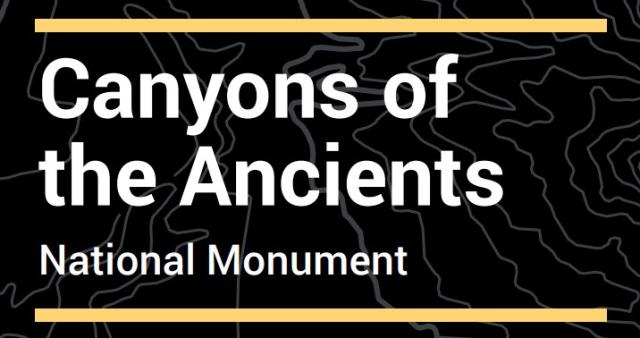 cover detail of brochure reading Canyon of the Ancients National Monument