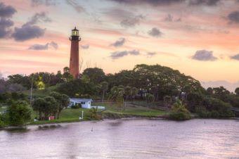 Image showing Jupiter Lighthouse at sunset