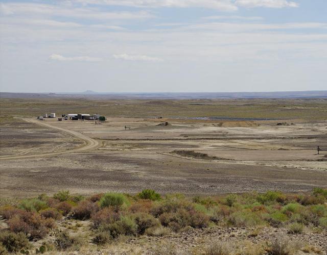Landscape view of Pacific soda trona mine south of Green River in Sweetwater County, WY.