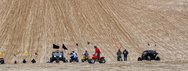 Recreators at the base of Sand Mountain