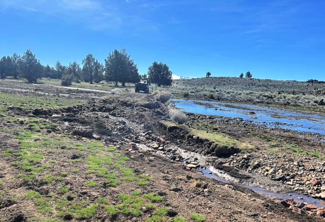 Washed out road