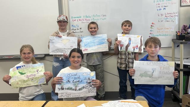 Top row left toright Evelyn Fivecoat, NathanLain, Jace Little - Bottom row left to right Hayle Armstrong, Ceara Perry, Eedric Mize