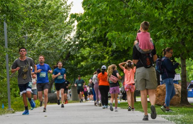 People running outdoors