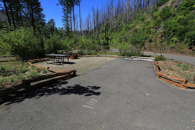 One of the refurbished camp sites at the Lone Pine Group Campground