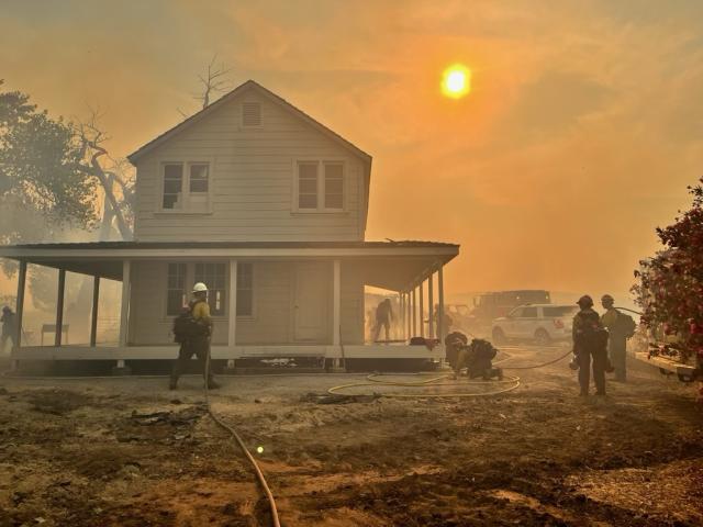 The ranch house is still standing.