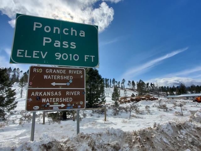 The management of Poncha Pass is uncommonly important, as it sits atop two major American watersheds. Photo by Adam Moore, courtesy of the Colorado State Forest Service