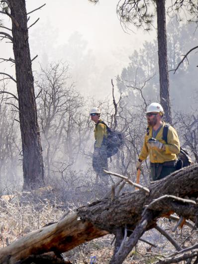 Crews patrol the burn area, ensuring an effective treatment and minimizing unnecessary risk.