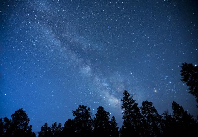 Milky Way galaxy showing in a night sky