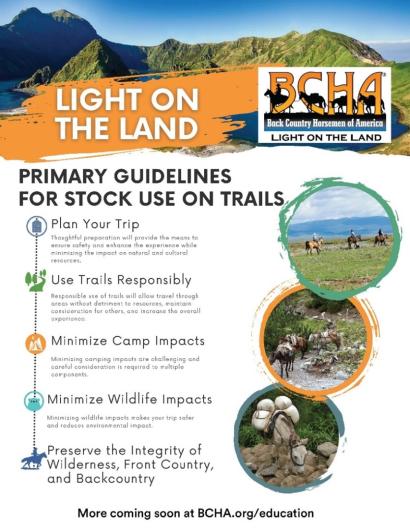 Backcountry Horsemen of America Light on the Land Guidelines