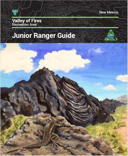 The cover of the new Junior Ranger booklet used in the Junior Ranger program at the Valley of Fires Recreation Area near Carrizozo, N.M.