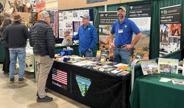 BLM employees talk to public during the 2026 Idaho Sportsman Show