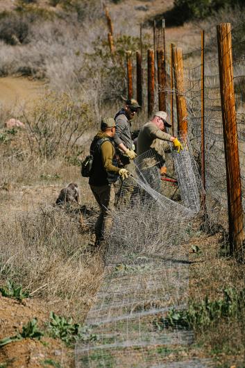A mesh style of wire was used to replace the fencing at the Red Rock Wildlife Management Area, managed by the New Mexico Department of Wildlife.