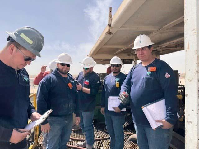Students gain knowledge in the field of a drill rig's mud circulating system during PET Module 2 Drilling.