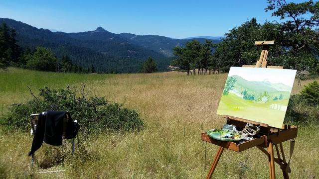 Jeanine Moy Landscape Painting Pilot Rock