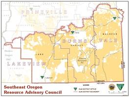 Southeast Oregon Resource Advisory Council Map