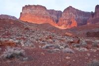 tall cliffs colored orange