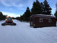 Snow Plow on Muddy Mountain Road. Casper, Wyoming.