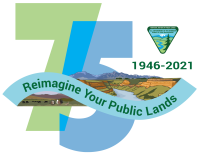 BLM Idaho 75th Anniversary logo