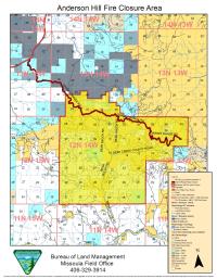 Anderson Hill Fire Closure Area